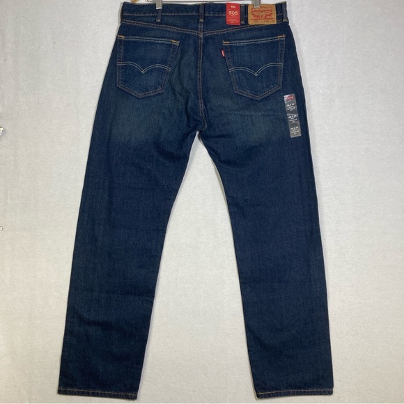 Levi's Strauss & Co Men’s Jeans Demin Regular 505  Straigh Fit Blue W38 L33 - Picture 2 of 14